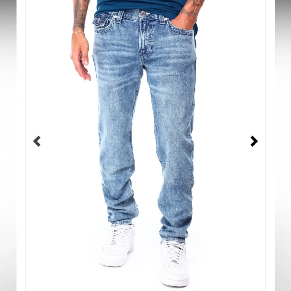 🔥LAST PAIR🔥💙TRUE RELIGION Rocco Sn Flap Relaxed Skinny Jean